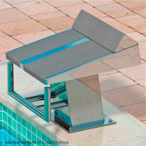 Banqueta partida aço inox Albacete - Triton Piscinas